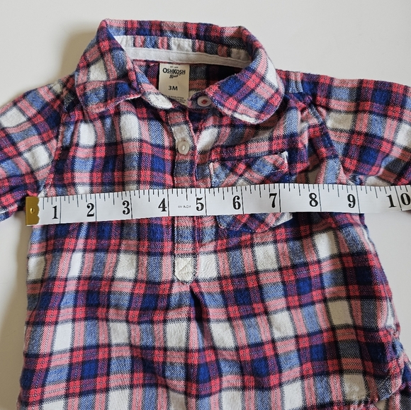 OshKosh B'gosh 3m Blue and Red Button Down Shirt - Picture 4 of 4